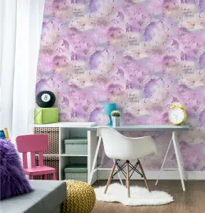 Arthouse Galaxy Unicorn Blush Multi Wallpaper