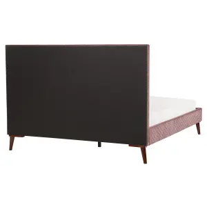 Velvet EU King Size Bed Pink BAYONNE