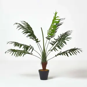 Homescapes Green Mini Palm Tree Artificial Plant with Pot, 70 cm