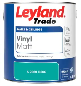 Leyland Trade Vinyl Matt Walls & Ceilings Emulsion Paint (S 2060-B50G) 2.5L