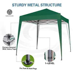 MCC Direct 2X2 Pop up Green Gazebo with Sides