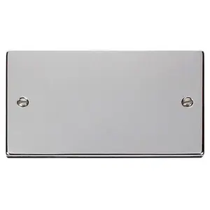 Polished Chrome 2 Gang Blank Plate - SE Home