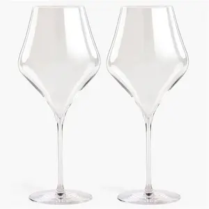 Dunelm Set Of 2 Ballet Red Wine Glasses, Modern, Clear