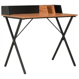 Berkfield Desk Black and Brown 80x50x84 cm