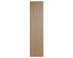 Off the Grain Acoustic Oak Wood Slat Wall Panel - 300cm x 60cm