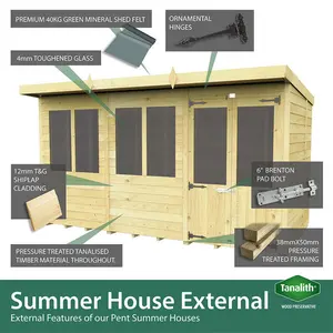 12ft x 8ft Pent Summer House