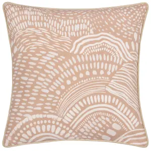 Hoem Nola Abstract Piped Feather Rich Cushion