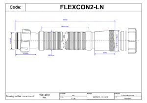 McAlpine FLEXCON2-LN 1.5" Flexible Connector - Universal x BSP Coupling Nut