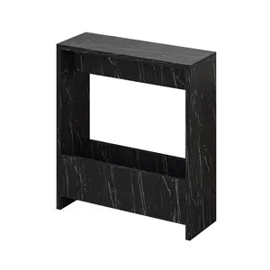 Beeler Modern Slim Compact Side Table Black/Grey