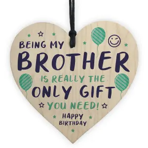 Red Ocean Funny Brother Birthday Gifts From Sister Novelty Wooden Heart Gift For Brother