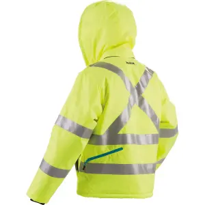 Makita DCJ206Z Hi Viz LXT 14.4v 18v Heated Jacket Extra Large XL + Battery