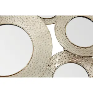 Interiors by Premier Marcia Hammered Silver Wall Mirror