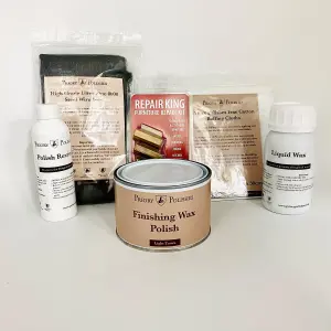 Priory Polishes Antique Furniture Polishing Restoration Kit, Light Woods