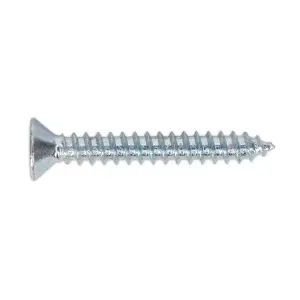 Sealey Self Tapping Screw 3.5 x 25mm Countersunk Pozi DIN 7982 100 Pieces ST3525