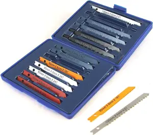 Pack Of 14 Jigsaw Blades Set Comes In A Case For Easy Storage Heavy Duty