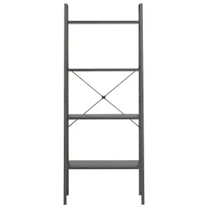 Berkfield 4-Tier Standing Shelf Black 56x35x140 cm