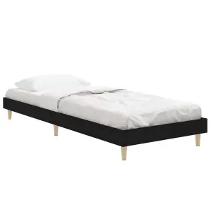 Berkfield Bed Frame Black 75x190 cm Engineered Wood