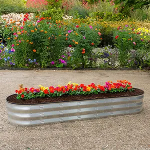 Woodside Raised Garden Bed Kit, Galvanized