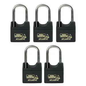 Long Shackle Brass Saltwater & Rustproof Keyed alike 40mm Padlock Long Shackle with protective cover (5 in a box)