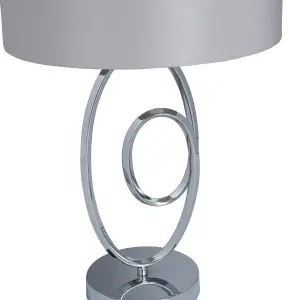 Inlight Hercule Spiral Polished Silver effect Table lamp