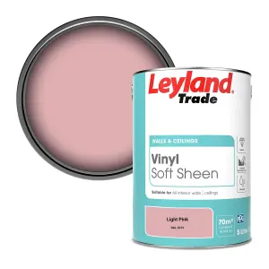 Leyland Trade Vinyl Soft Sheen Walls & Ceilings Emulsion Paint Light Pink (RAL 3015) - 5L