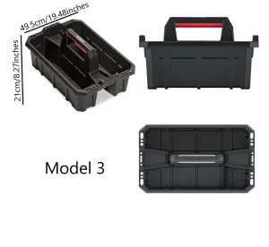 Tool Storage Tote Tray Heavy Duty Caddy Holdall Deep Compartment 3 Sizes Model 3