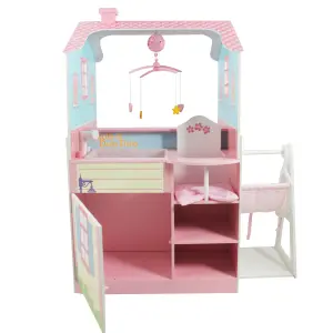 Teamson Kids - Olivia's Classic Doll Changing Station Dollhouse-pink