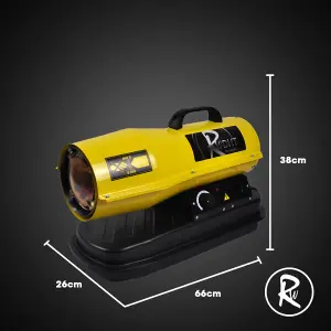 RocwooD Diesel/Paraffin Space Heater 10kW 35000 BTU For Workshop Or Garage