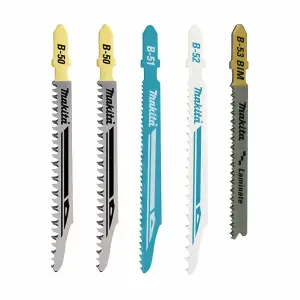 Makita B-48527 5 Piece Jigsaw Blades Super Express Long Life Blades Wood Metal