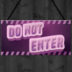 DO NOT ENTER Sign Neon Effect Girls Gaming Sign For Girls Bedroom Daughter Gift