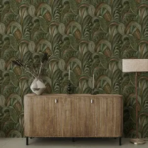 Khalili Wallpaper Raffia Emerald Green Holden 65940