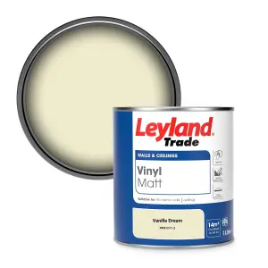 Leyland Trade Vinyl Matt Walls & Ceilings Emulsion Paint Vanilla Dream (PPG1211-2) 1L