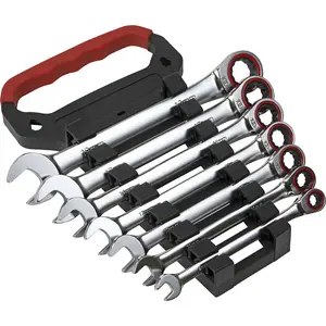 Premium 7-Piece Ratchet Spanner Set - 12 Point Metric Chrome Vanadium