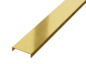 ILCOM decorative profile U 40mm x 2700mm x 0.6mm Gold Brushed Stainless Steel