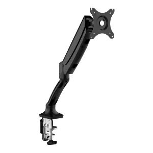 Dellonda Single Monitor Mount Arm, 9kg Load Capacity, 10-27" Screens - Black