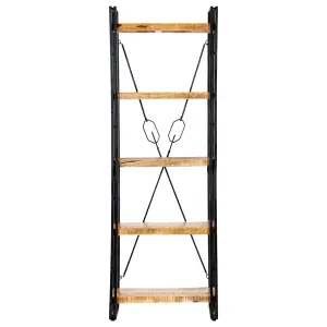 Berkfield 5-Tier Bookcase 60x30x180 cm Solid Mango Wood