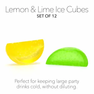 Fishbowl Reusable Lemon & Lime Shaped Ice Cubes Set of 12