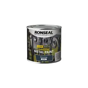 Ronseal 39190 Direct to Metal Paint Storm Grey Gloss 250ml RSLDTMSTG250