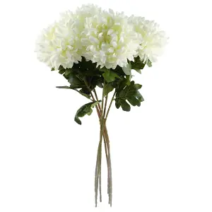 Pack of 6 x 75cm Extra Large Reflex Chrysanthemum - White