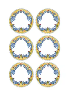 Rozi Limoncello Collection Dinner Plates, Set of 6