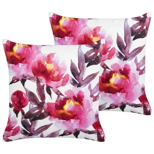 Set of 2 Outdoor Cushions LANROSSO Pink