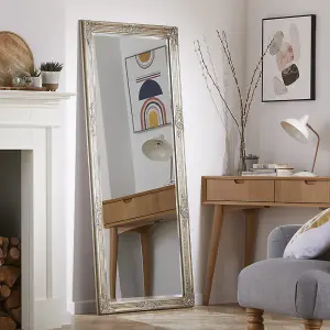 Leaner Mirror Highbury Rectangular Shape with Champagne Frame- H 165cm x W 74cm for Hanging in Living room or Dining Room