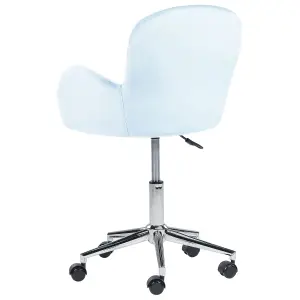 Desk Chair Velvet Light Blue PRIDDY