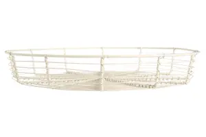 Maison by Premier Cream Wire Bread Basket