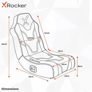 X Rocker Ergonomic Faux Leather Rocker Game Chair with Built-in Speakers Purple/Grey