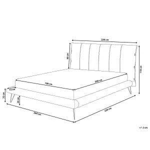 Faux Leather EU Super King Size Bed White BETIN