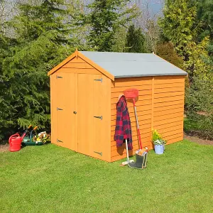 Shire 8x6 Overlap Premium Double Door Apex Shed Windowless