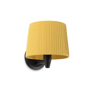 Luminosa Samba Wall Light with Shade Yellow, E27