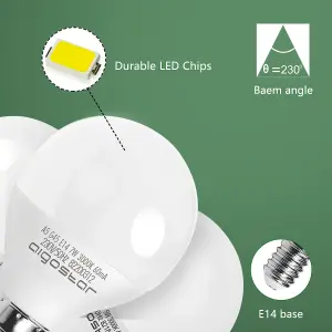 Aigostar E14 Small Edison Screw Golf Ball Bulb G45 Bulbs 7W 3000K Warm White 5PACK BOX