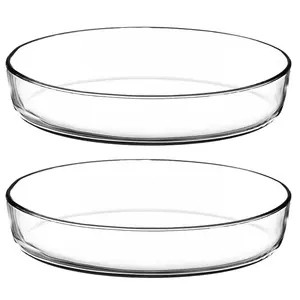 URBNLIVING 2360ml Glass Oval Tray Dessert Serving Bowl